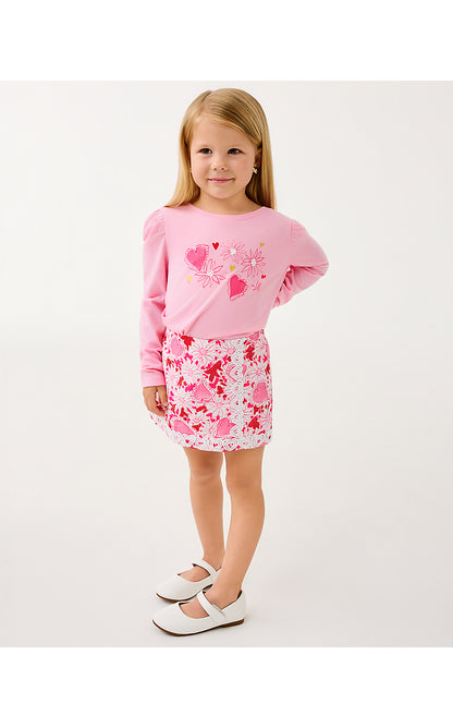MINI JANSEN LONG SLEEVED PULLOVER, MULTI DEAR HEART GRAPHIC CHILDRENS