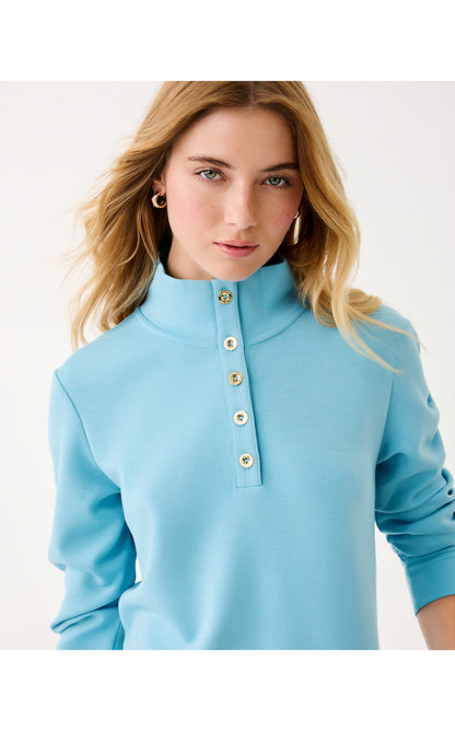 COWIE UPF 50+ PULLOVER, BELLEVUE BLUE