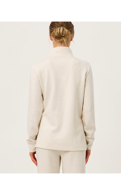 COWIE UPF 50+ PULLOVER, HEATHERED COCONUT