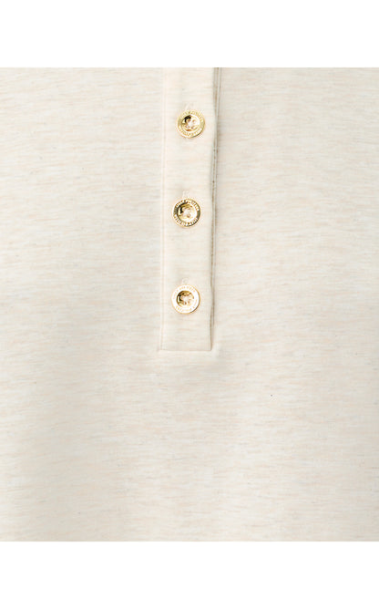 COWIE UPF 50+ PULLOVER, HEATHERED COCONUT