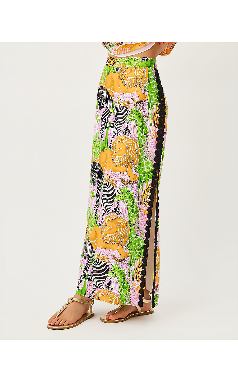 SANDERS MAXI SKIRT, MULTI LILLYS ZOO ENGINEERED SKIRT
