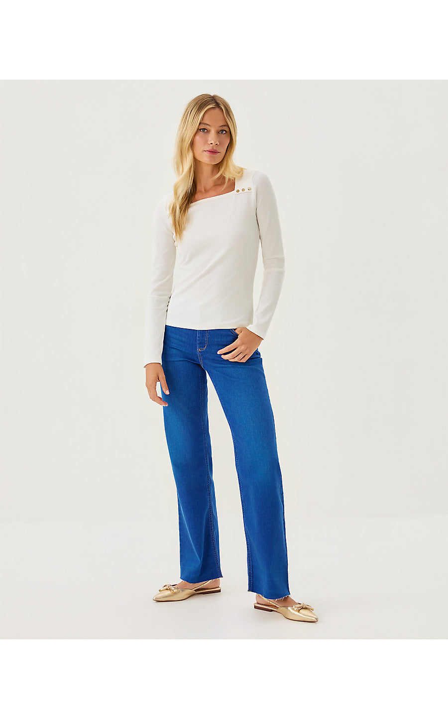 BEATY LONG SLEEVE KNIT TOP, COCONUT