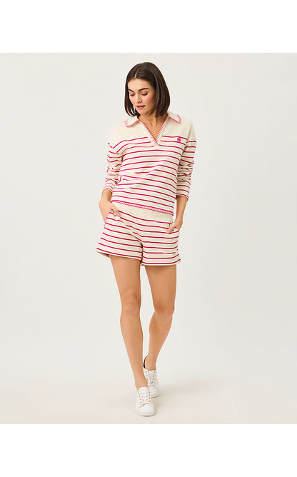 AUBRA SHORT, BERRY BOUQUET LEGACY STRIPE
