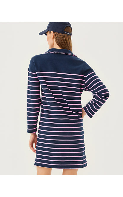 CORVAYA DRESS, LOW TIDE NAVY LEGACY STRIPE
