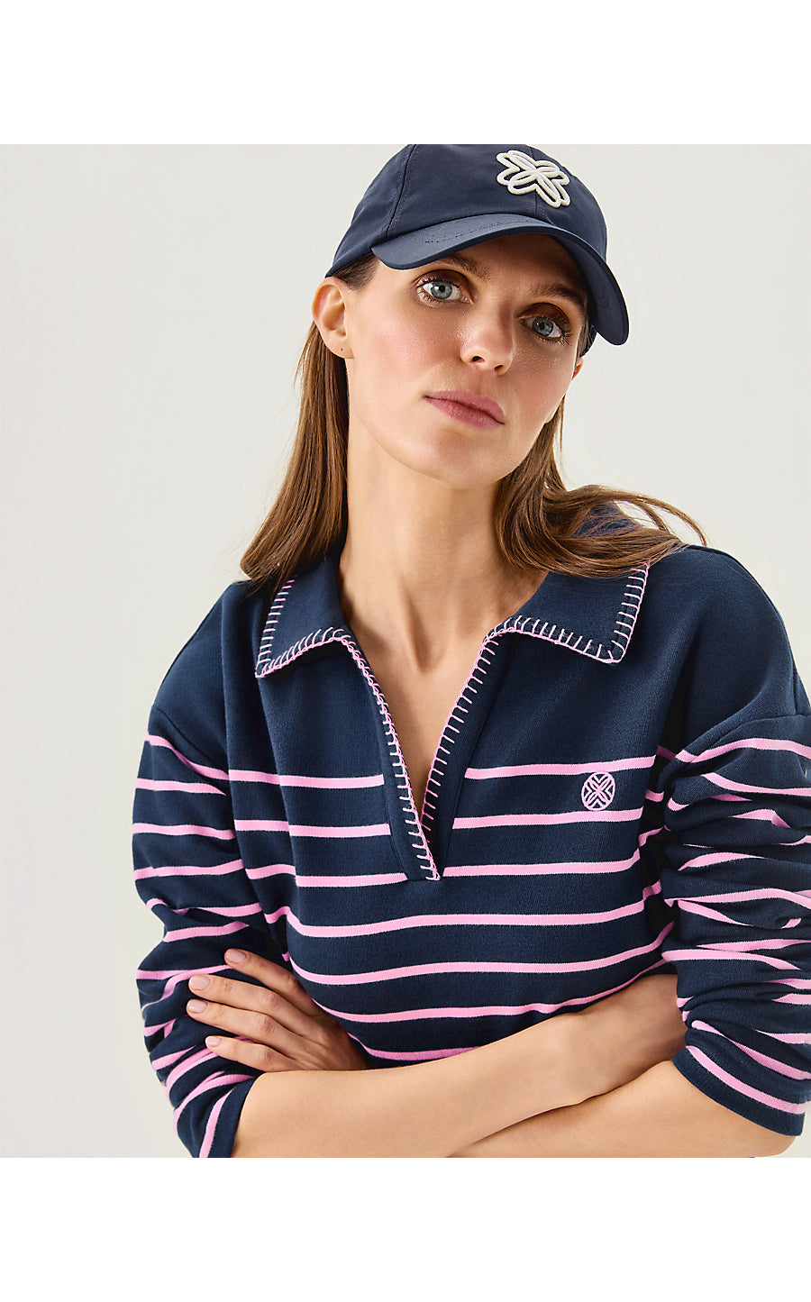 CORVAYA PULLOVER, LOW TIDE NAVY LEGACY STRIPE