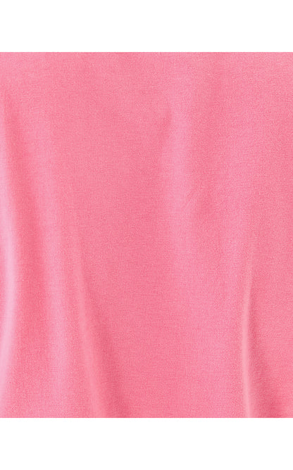 CLAIRMONT CROCHET TRIMMED TOP, ROUSSEAU PINK