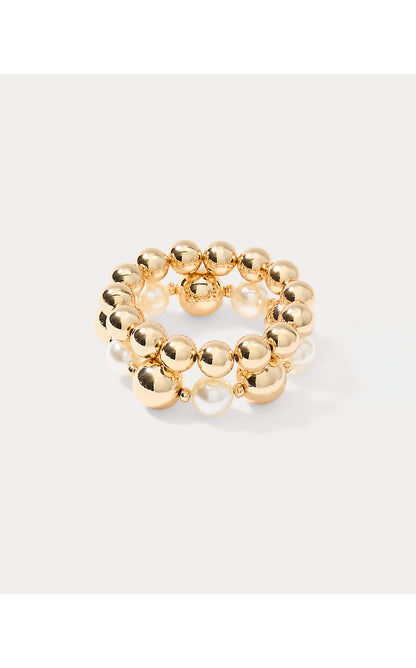 MOONLIGHT MAGIC STRETCH BRACELET, GOLD METALLIC