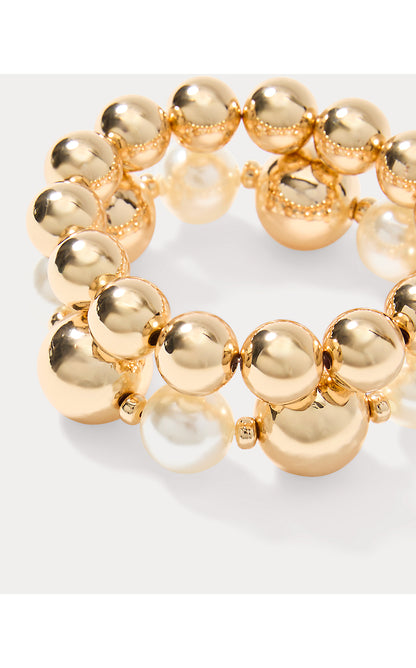 MOONLIGHT MAGIC STRETCH BRACELET, GOLD METALLIC