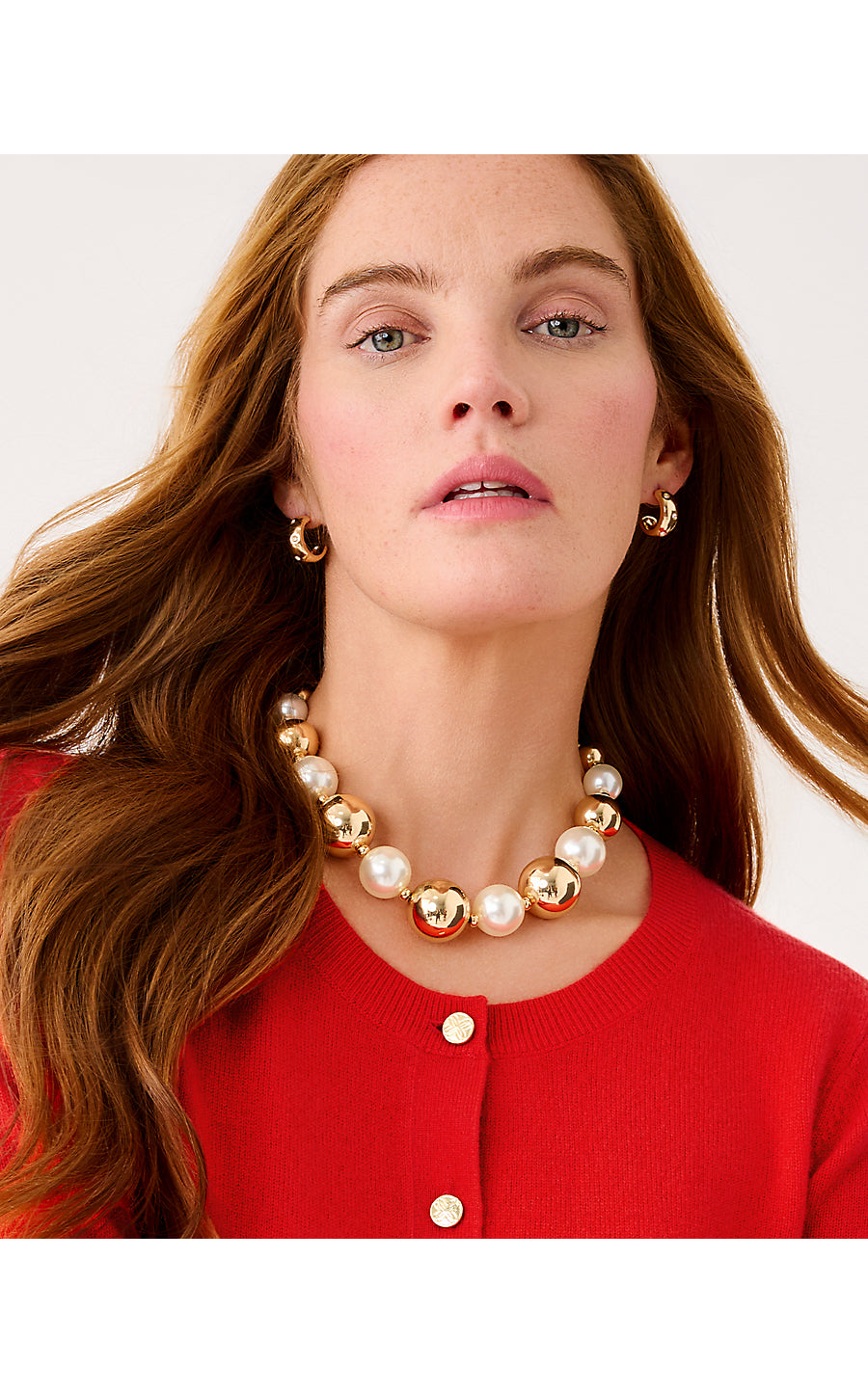 MOONLIGHT MAGIC NECKLACE, GOLD METALLIC