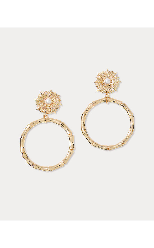 CANOPY COLONY EARRINGS, GOLD METALLIC