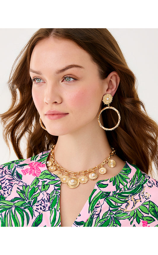 CANOPY COLONY NECKLACE, GOLD METALLIC