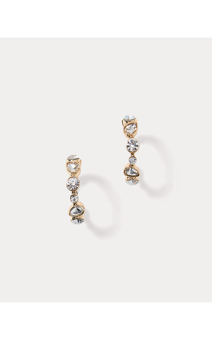 SHINE YOUR BRIGHT HOOP EARRINGS, CLEAR