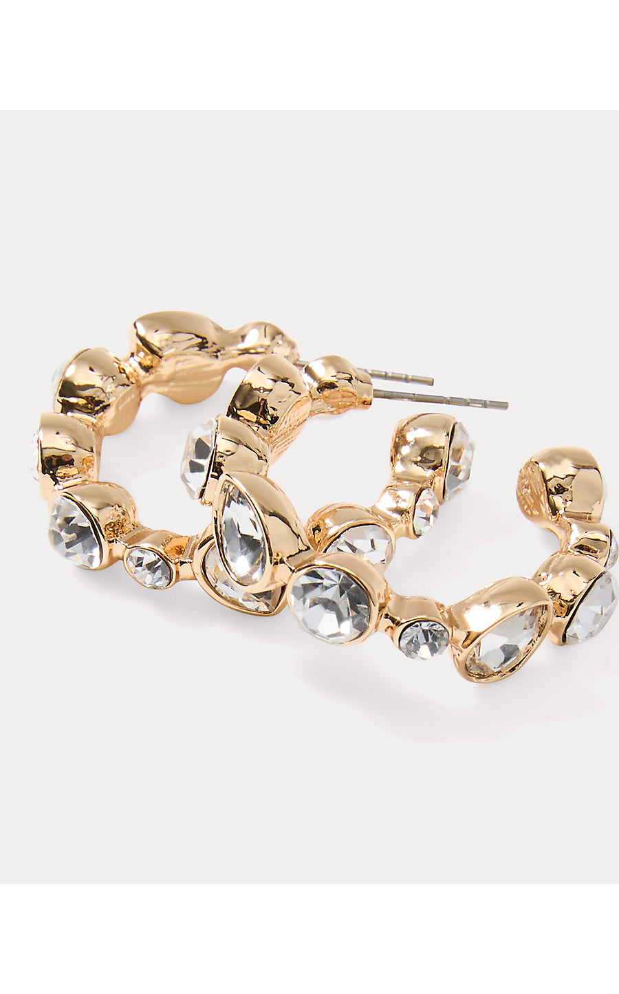 SHINE YOUR BRIGHT HOOP EARRINGS, CLEAR