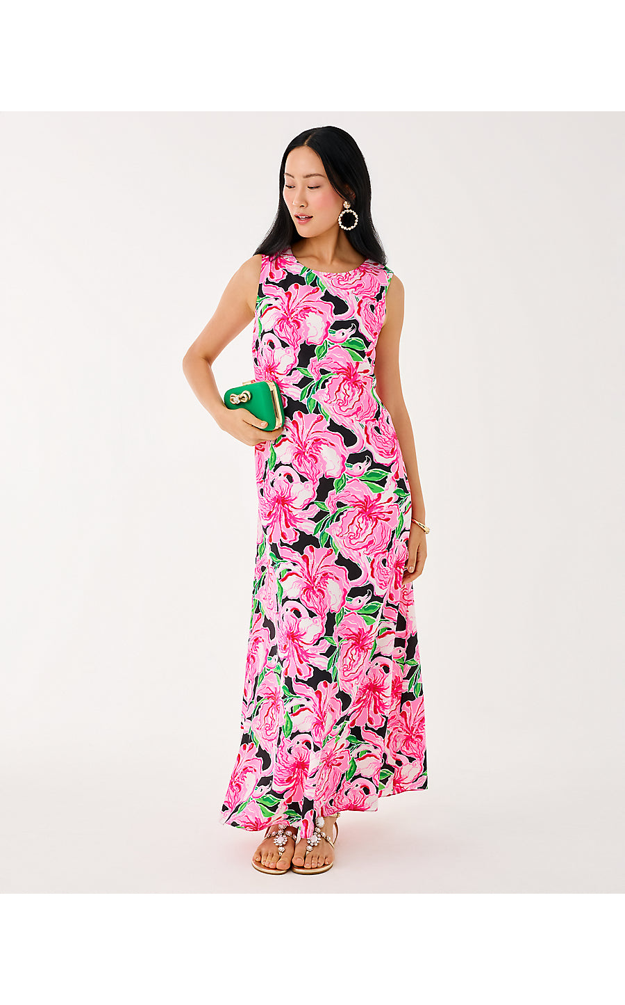 IRIS SILK MAXI DRESS, ONYX PARTY ALL THE TIME