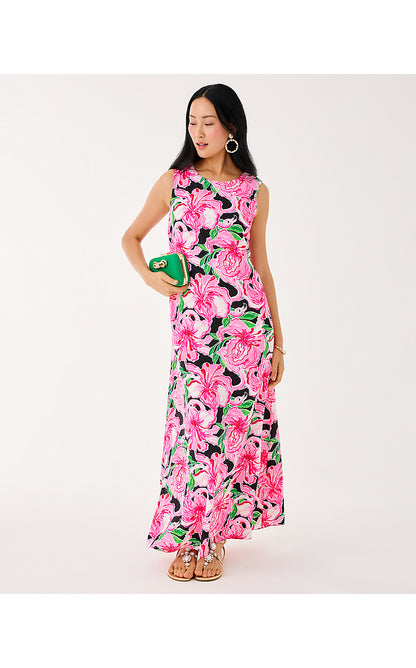 IRIS SILK MAXI DRESS, ONYX PARTY ALL THE TIME