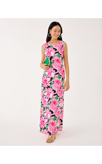 IRIS SILK MAXI DRESS, ONYX PARTY ALL THE TIME