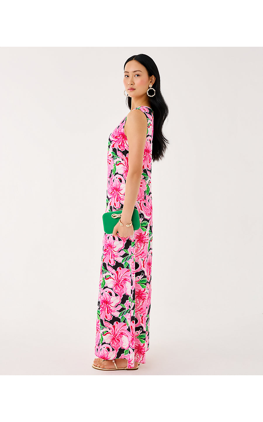 IRIS SILK MAXI DRESS, ONYX PARTY ALL THE TIME