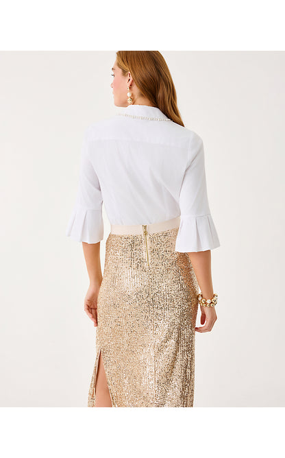 THE PEARL LILLY SHIRT, RESORT WHITE