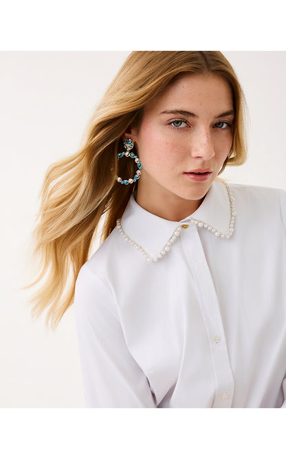THE PEARL LILLY SHIRT, RESORT WHITE