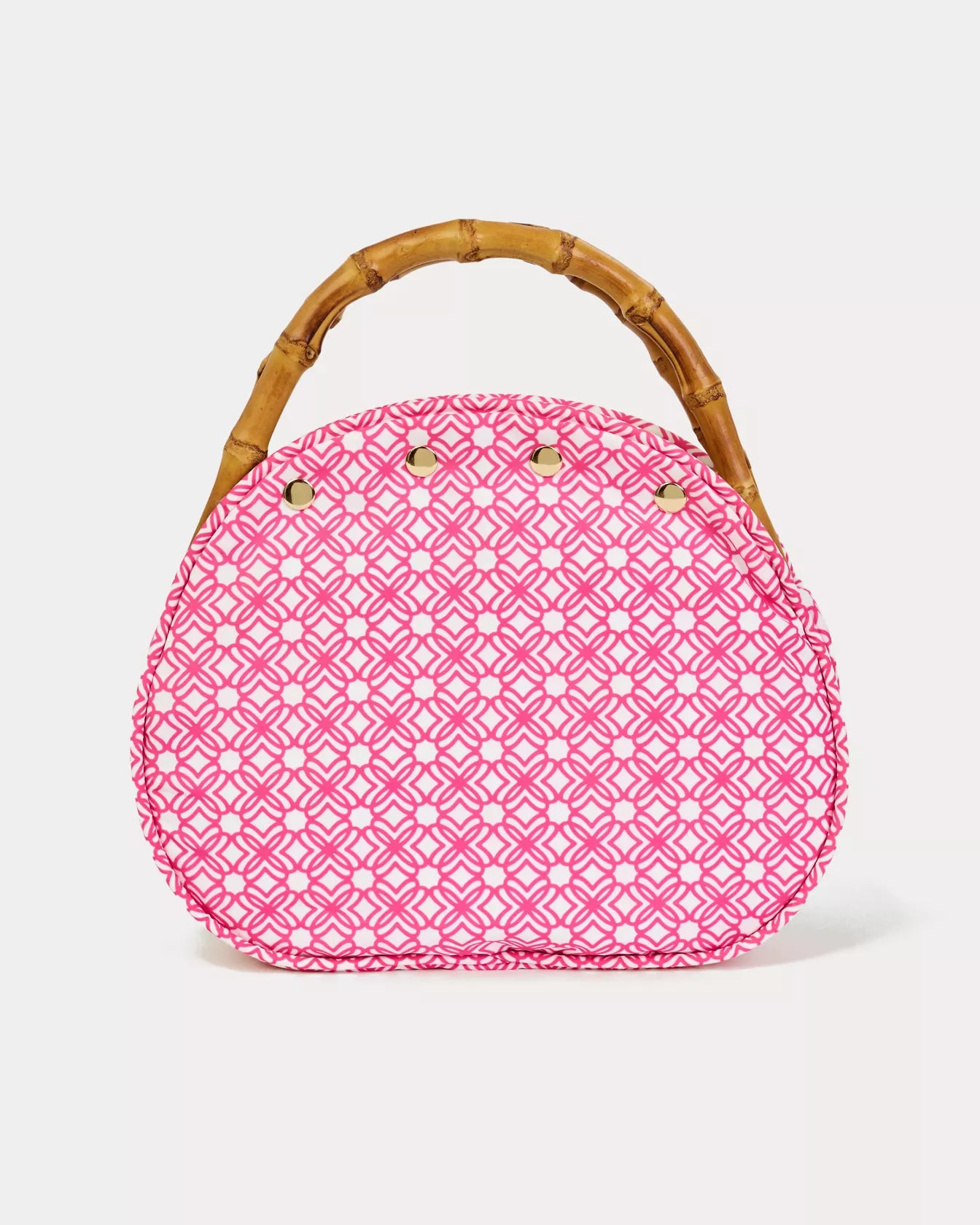 BREAKERS BAMBOO BERMUDA BAG, PASSION FRUIT PINK X RESORT WHITE BUTTERFLY PATTERN
