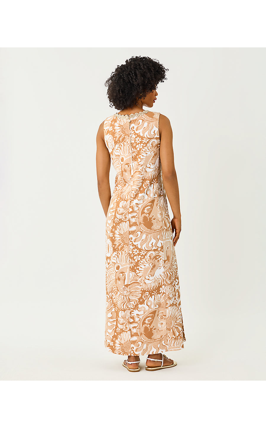 EDITA MAXI SHIFT DRESS, ICED LATTE OVERSIZED JIMS STUFF