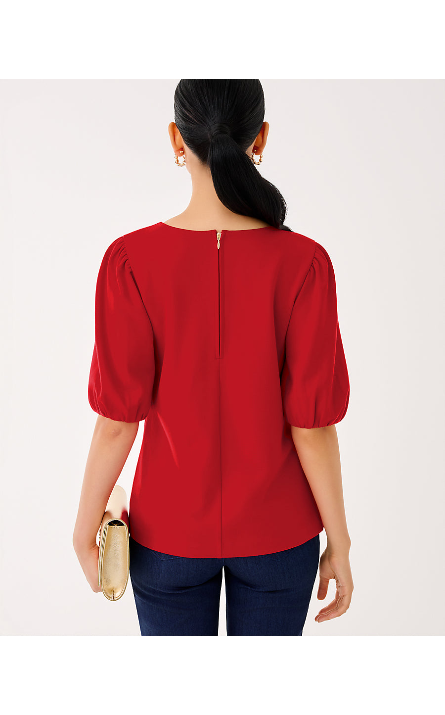 ETHENIA KNIT TOP, CRANBERRY RED
