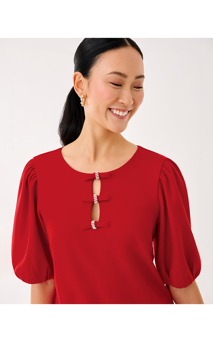 ETHENIA KNIT TOP, CRANBERRY RED
