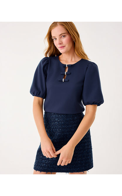 ETHENIA KNIT TOP, LOW TIDE NAVY