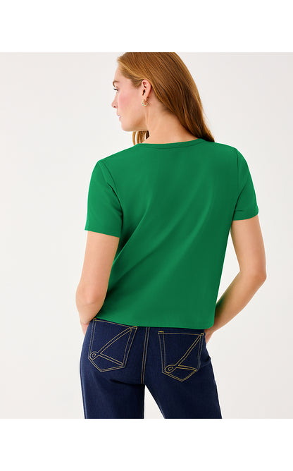 CLAIRMONT RHINESTONE KNIT, BAMBOO GREEN