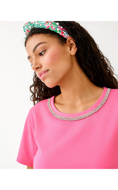 CLAIRMONT RHINESTONE KNIT, CONFETTI PINK