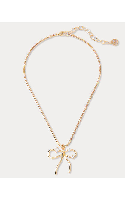 TIS THE SEASON NECKLACE, GOLD METALLIC