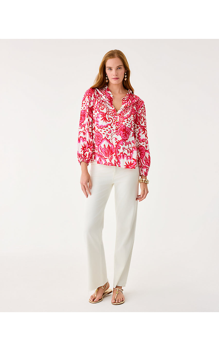 JAPHIA LONG SLEEVE TOP, COCONUT SPICY SOCIALITE