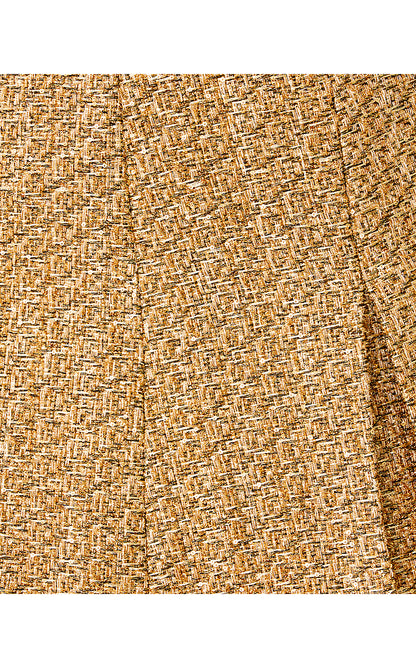 CAMMI BOUCLE MINI SKIRT, GOLD METALLIC GOLDEN GLOW BOUCLE