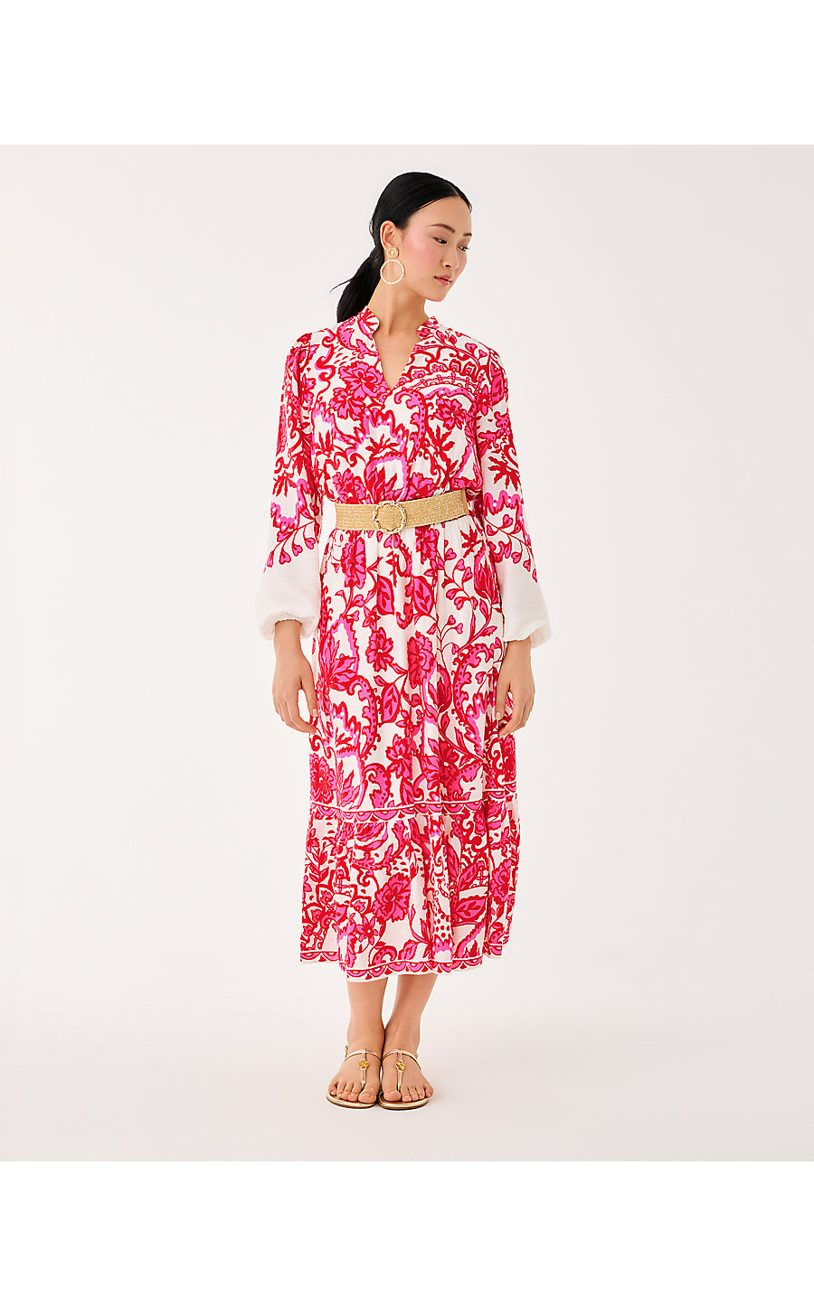 AXTON MIDI DRESS, COCONUT SPICY SOCIALITE ENGINEERED MIDI DRESS