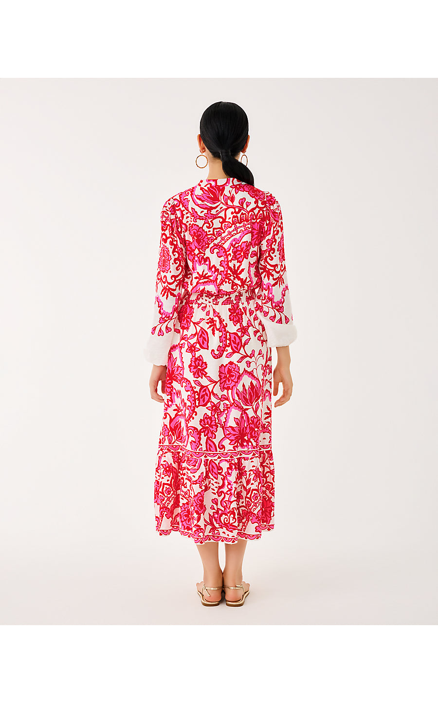 AXTON MIDI DRESS, COCONUT SPICY SOCIALITE ENGINEERED MIDI DRESS