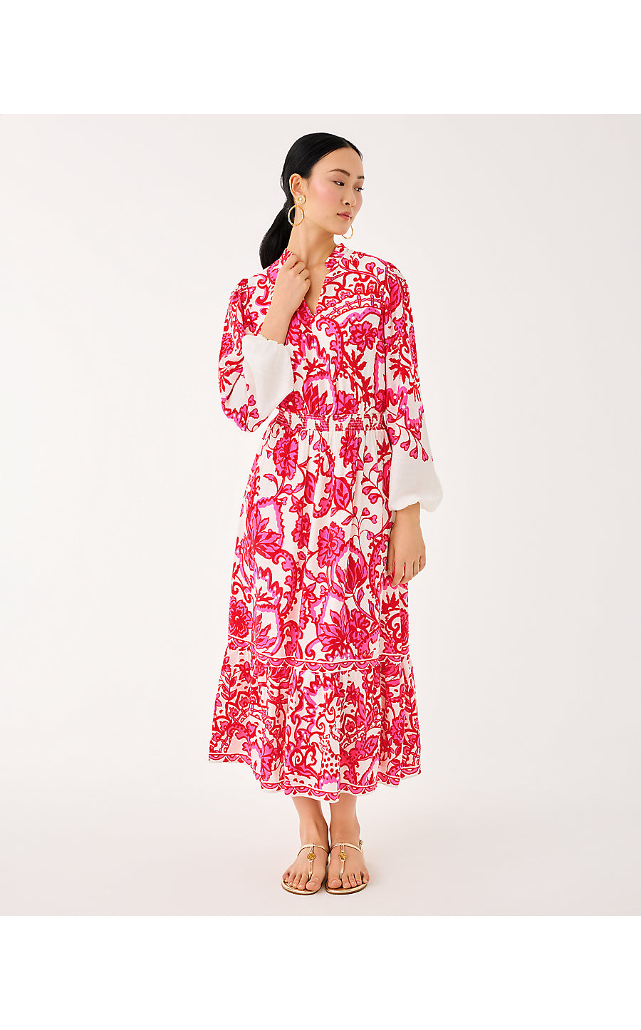 AXTON MIDI DRESS, COCONUT SPICY SOCIALITE ENGINEERED MIDI DRESS