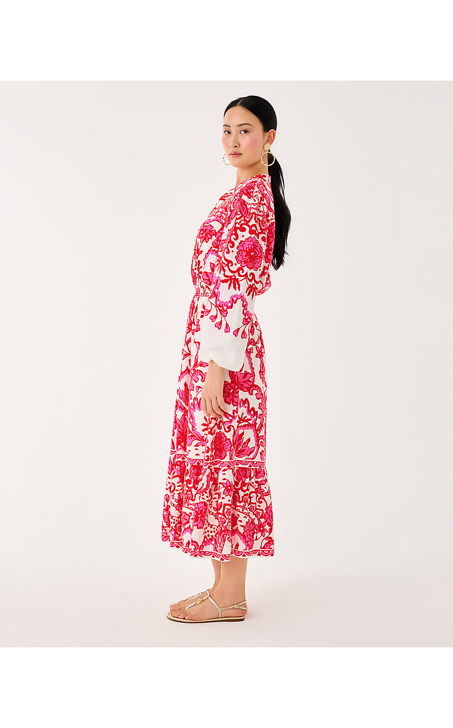 AXTON MIDI DRESS, COCONUT SPICY SOCIALITE ENGINEERED MIDI DRESS