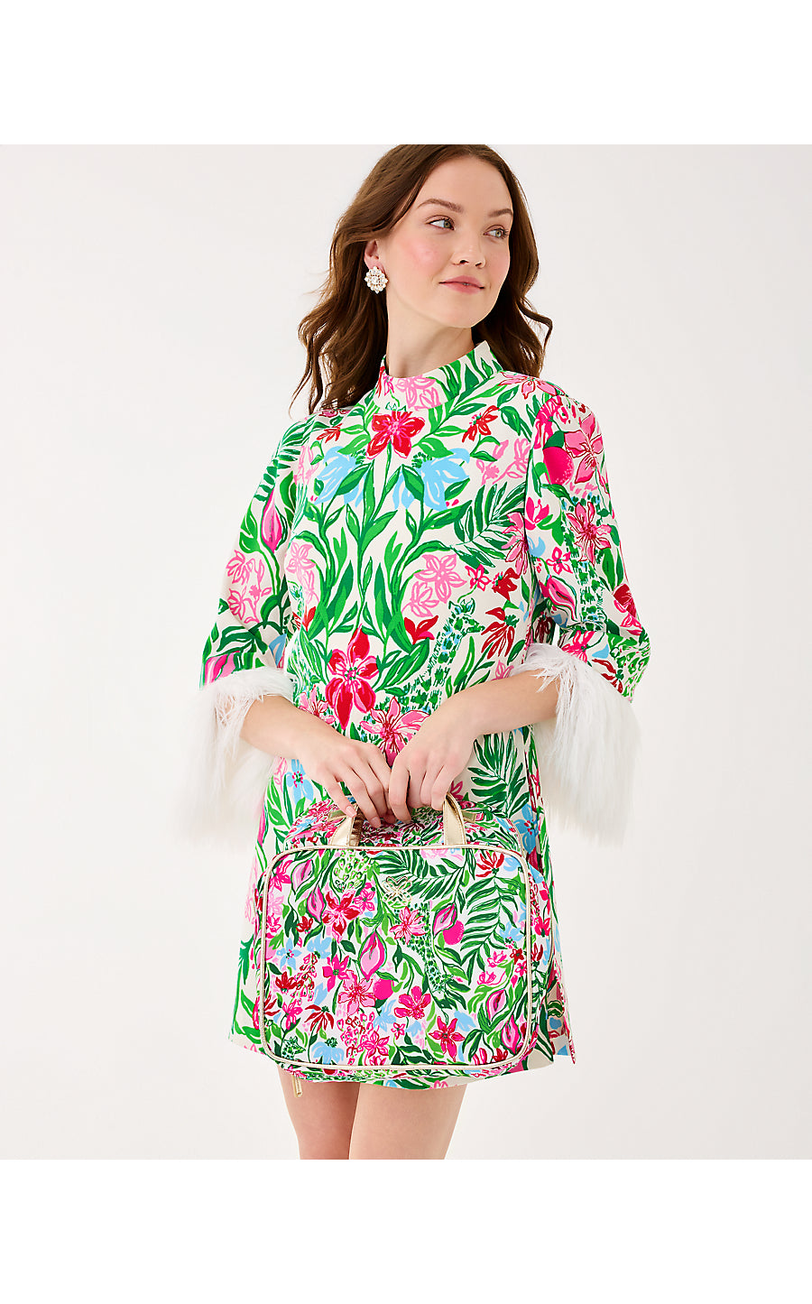 CONSTANCE COSMETIC CASE, MULTI GLOWING GARDENS ACCESSORIES SMALL