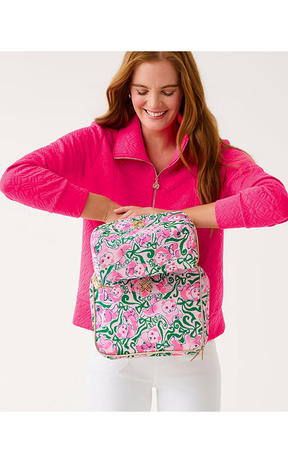 CONSTANCE COSMETIC CASE, PINK QUARTZ PANDA N BOWS