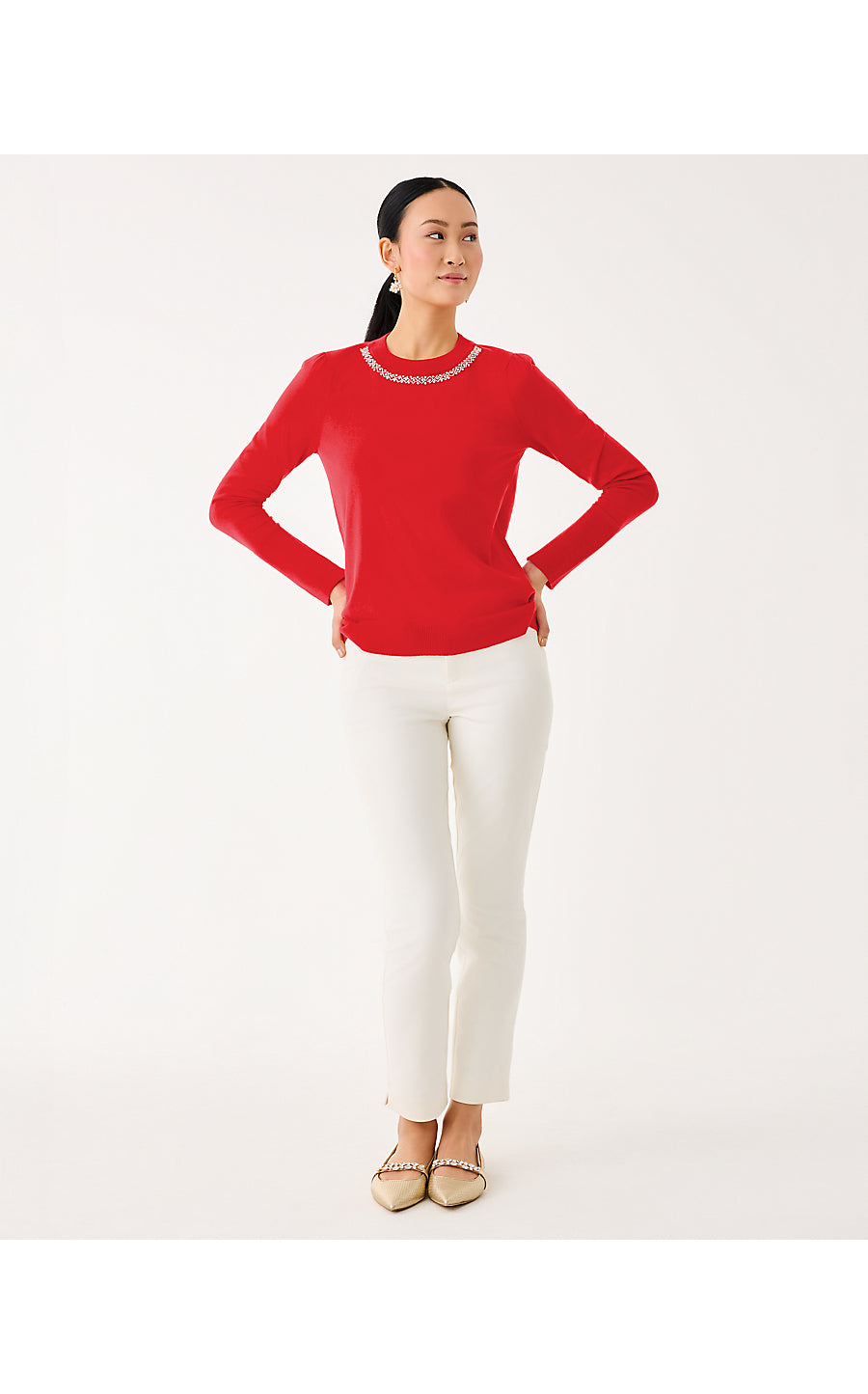 MORGEN SWEATER, CRANBERRY RED