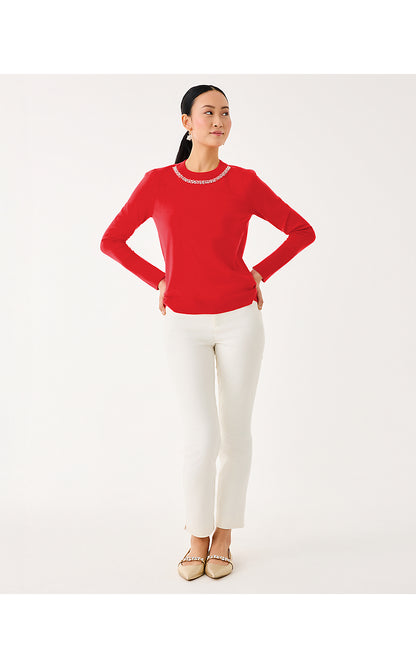 MORGEN SWEATER, CRANBERRY RED