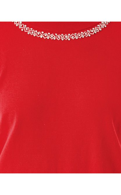 MORGEN SWEATER, CRANBERRY RED