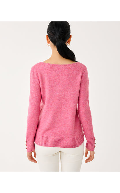 LOLA SEQUIN SWEATER, CONFETTI PINK METALLIC