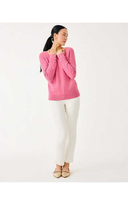 LOLA SEQUIN SWEATER, CONFETTI PINK METALLIC