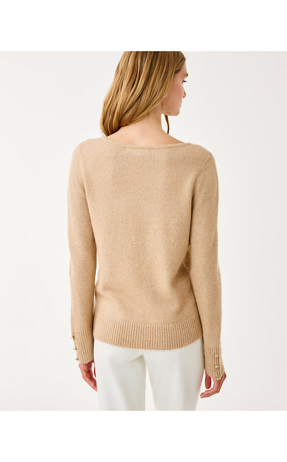 LOLA SEQUIN SWEATER, GOLD METALLIC