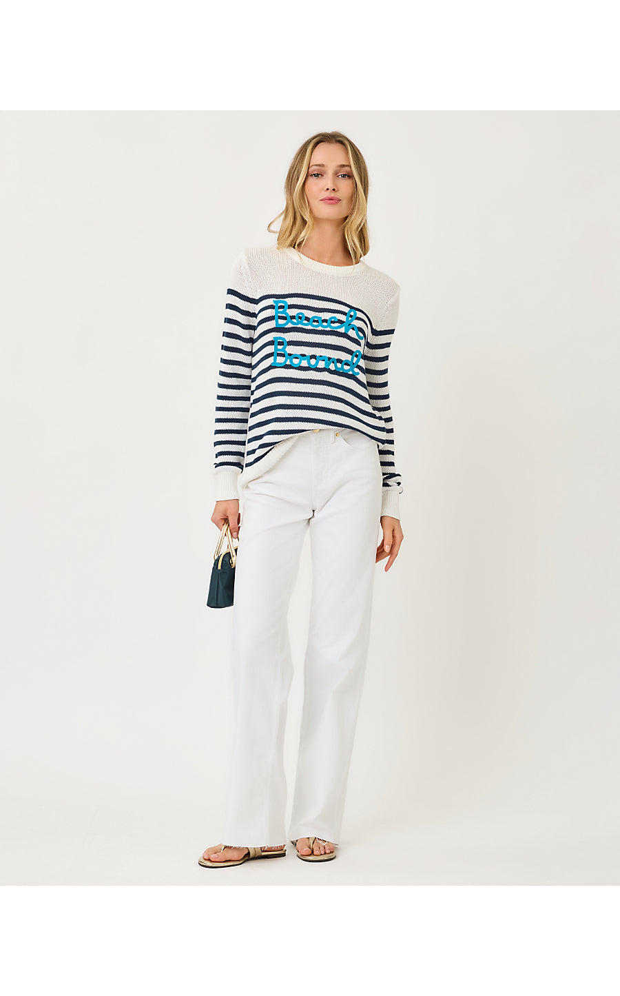 KELSA SWEATER, COCONUT BEACH BOUND EMBROIDERY