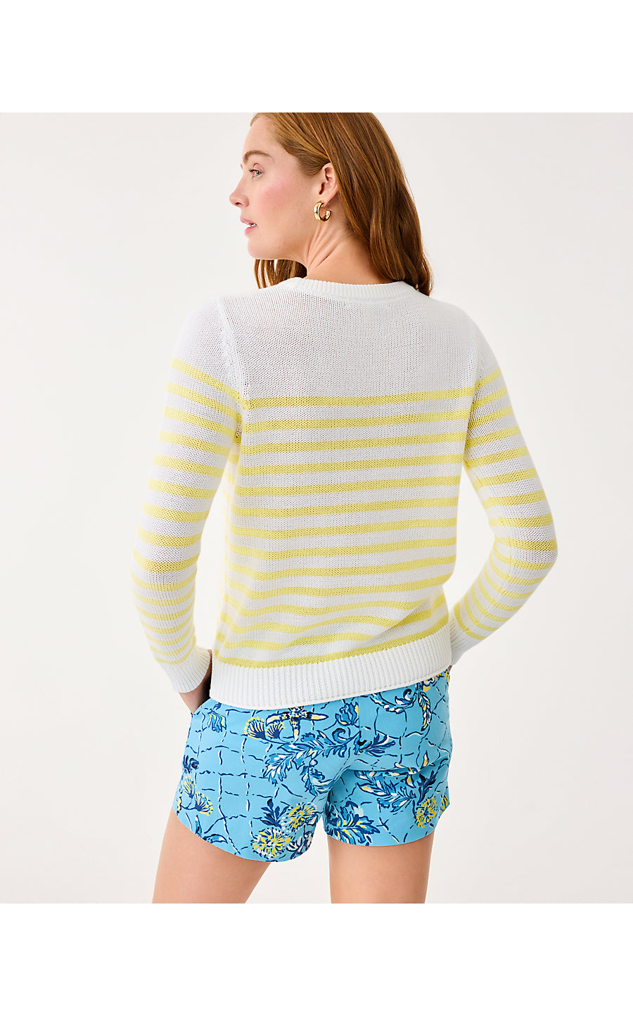 KELSA SWEATER, RESORT WHITE STAY SUNNY EMBROIDERY