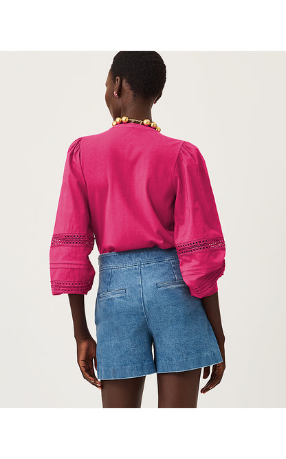 RONSON LONG SLEEVE KNIT TOP, BERRY BOUQUET