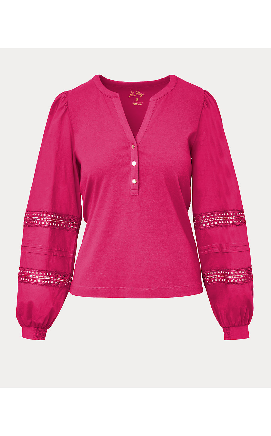 RONSON LONG SLEEVE KNIT TOP, BERRY BOUQUET