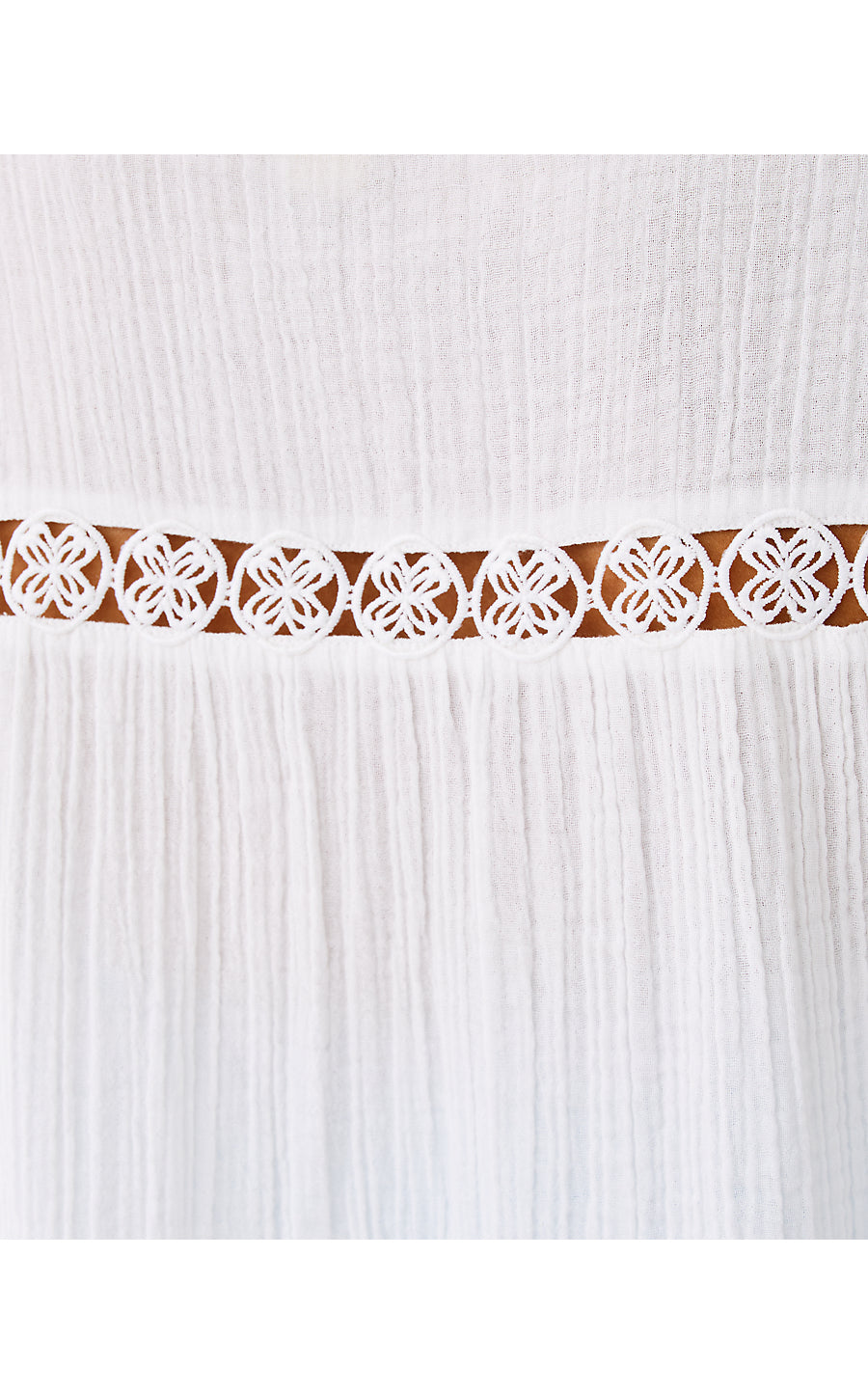 ELSPETH TIERED COVERUP, RESORT WHITE